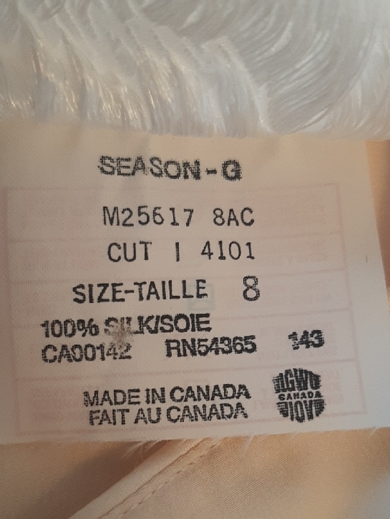 Peter Nygardπ100%SILK VINTAGE Cream Stand-Collar Button-Front Blouse Sz 8 - Picture 9 of 13